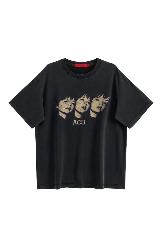26FW 아큐펑처 1993 반팔 티셔츠 HTEM324703111 WASHED BLACK