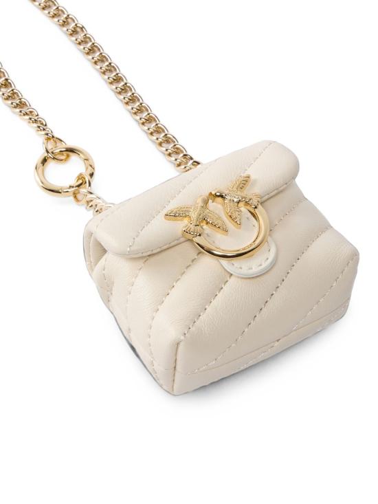 26FW 핑코 키링 107659NANOLOVEPUFF A0F2Z14Y WHITE GOLD - PINKO