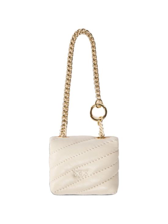 26FW 핑코 키링 107659NANOLOVEPUFF A0F2Z14Y WHITE GOLD - PINKO