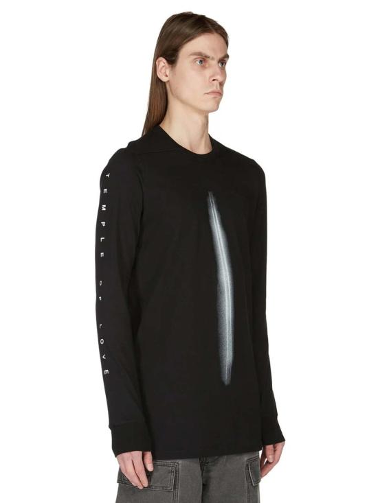 26FW 릭 오웬스 긴팔 티셔츠 레벨  블랙/밀크 - RICK OWENS