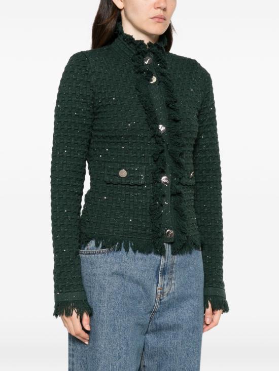 26FW 리우조 스웨터 CF6154M S05290312 DARK GREEN - LIU JO