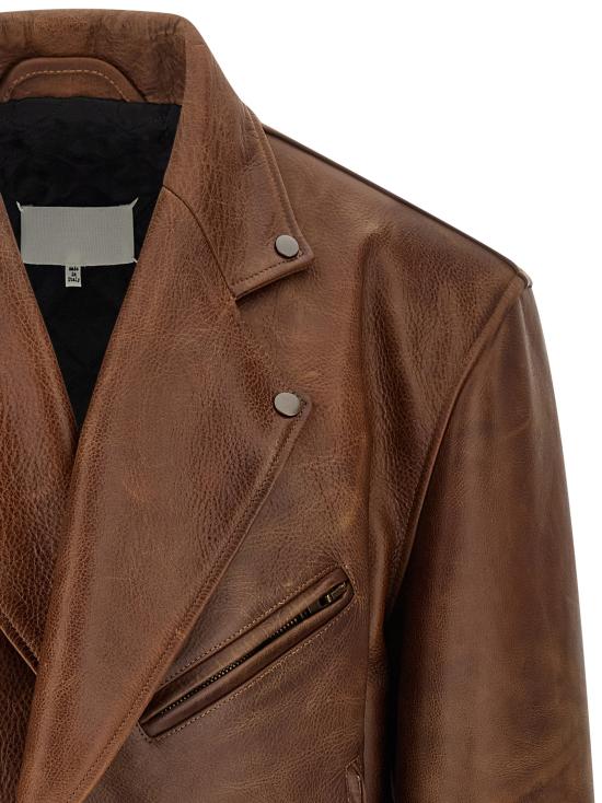 26FW 마르지엘라 가죽 자켓 S67AM0125M07048133 Brown - MAISON MARGIELA
