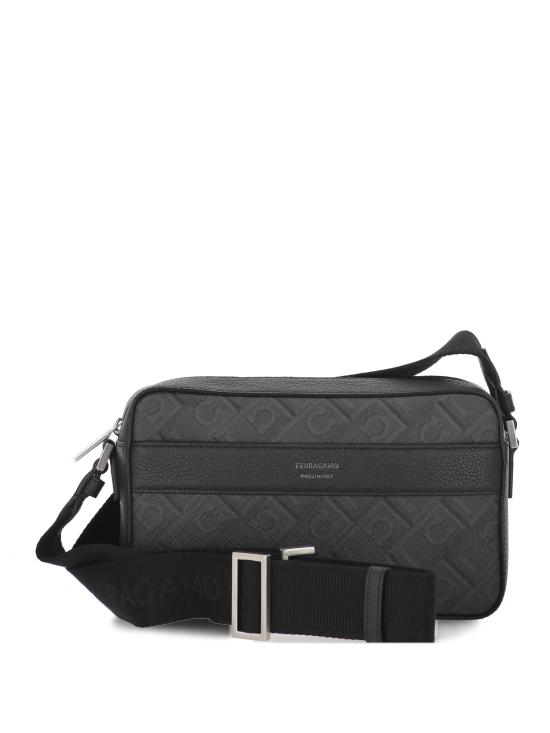 26FW 살바토레 페라가모 크로스백 241658 779690 BLACK GRAY DOM - SALVATORE FERRAGAMO