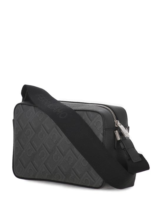 26FW 살바토레 페라가모 크로스백 241658 779690 BLACK GRAY DOM - SALVATORE FERRAGAMO