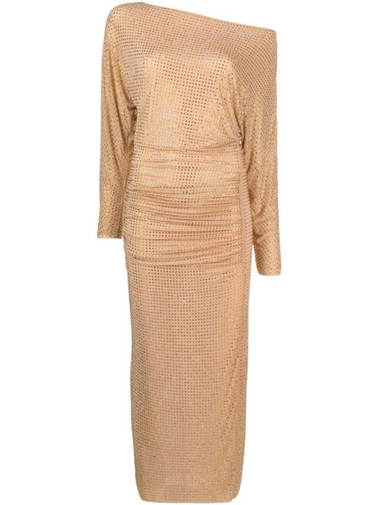  셀프 포트레이트 미디 원피스 PF23110MY GOLD BEIGE