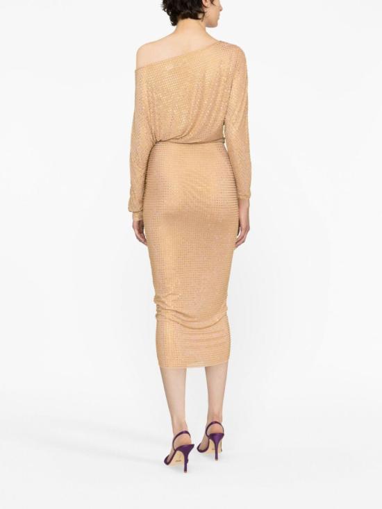  셀프 포트레이트 미디 원피스 PF23110MY GOLD BEIGE - SELF PORTRAIT