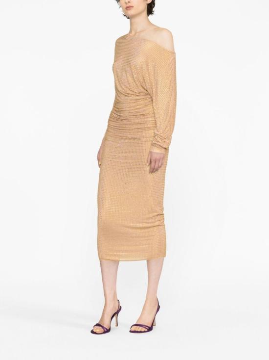  셀프 포트레이트 미디 원피스 PF23110MY GOLD BEIGE - SELF PORTRAIT