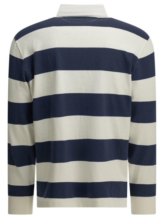 26FW 폴로 랄프로렌 폴로 티셔츠 로고가 있는 버튼다운 폴로 셔츠 (파란색) - POLO RALPH LAUREN