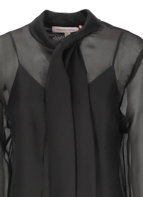26FW 캐롤리나 헤레라 셔츠 F2611N226CRG 001BLACK - CAROLINA HERRERA