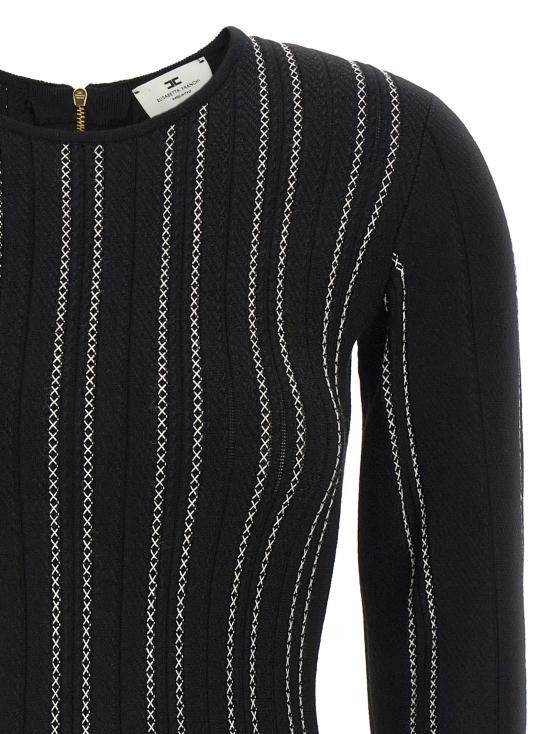 26FW 엘리자베타프랜치 원피스 오리가미 니트 드레스 블랙 - ELISABETTA FRANCHI