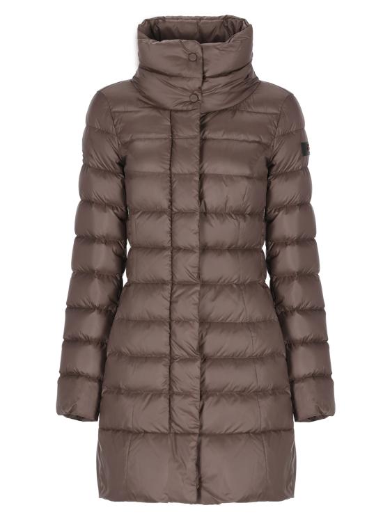 26FW 페트레이 솝착 MQN 03 하이칼라 슬림핏 롱 다운 재킷 PED5456 01181967194 BROWN