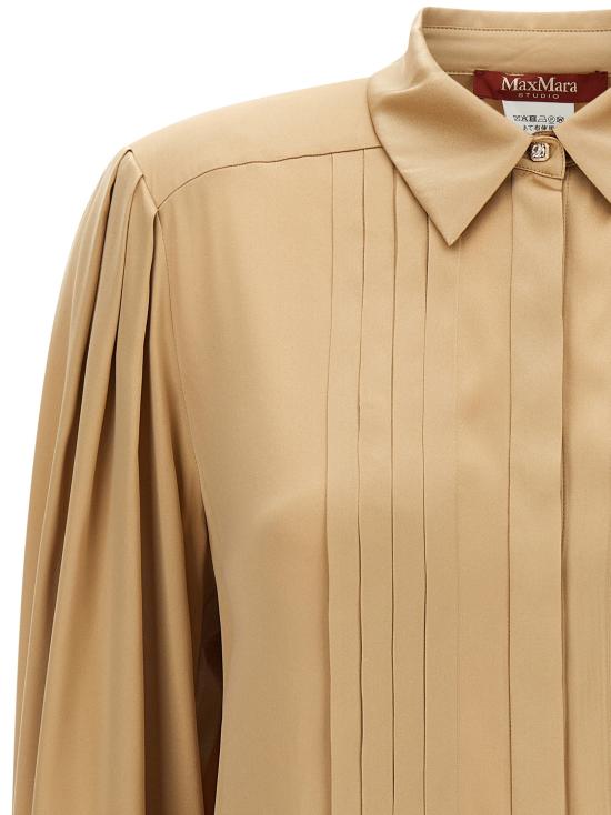26FW 막스마라 스튜디오 블라우스/셔츠 Vongola 셔츠와 블라우스 베이지 - MAX MARA STUDIO