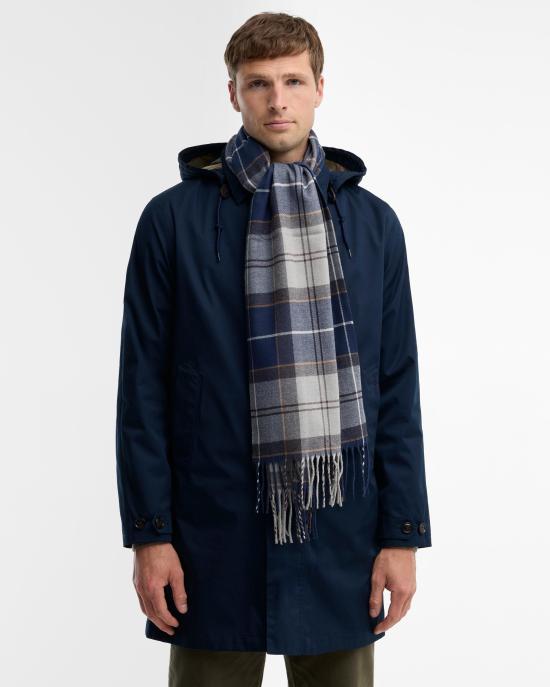 26FW 바버 Galingale 갈링게일 타탄 체크 머플러 USC0300 USC TN38 GREY MIDNIGHT TARTAN - BARBOUR