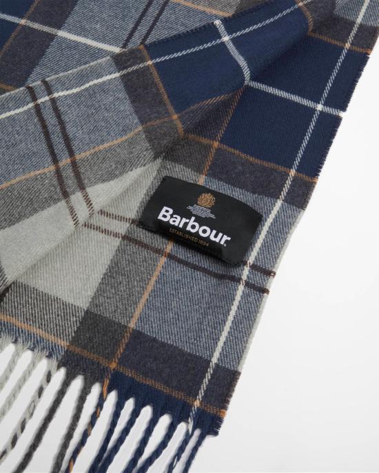 26FW 바버 Galingale 갈링게일 타탄 체크 머플러 USC0300 USC TN38 GREY MIDNIGHT TARTAN - BARBOUR