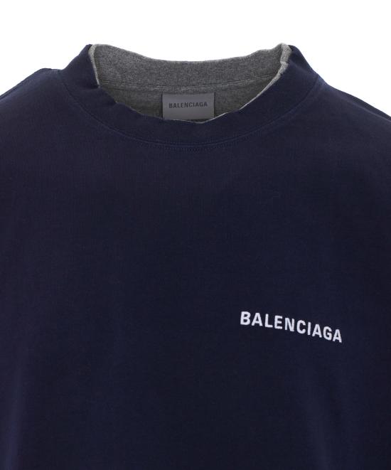 26FW 발렌시아가 반팔 티셔츠 A009CW TUVJ78065 BLUE - BALENCIAGA