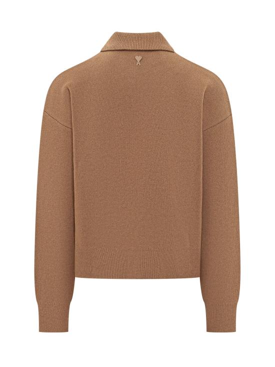 26FW 아미 가디건 HKC923KN0192 280 CAMEL - AMI