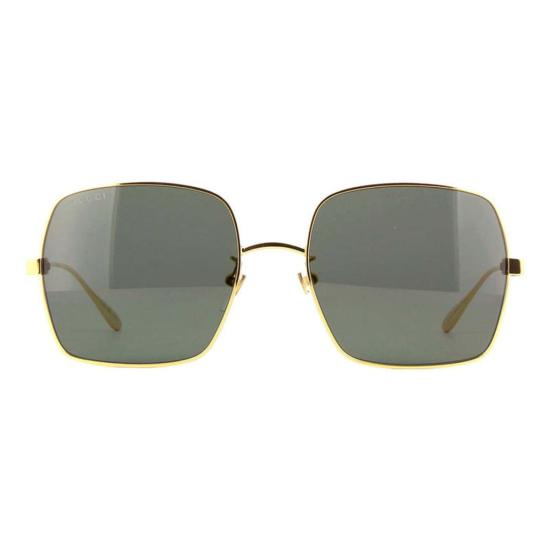  구찌 안경 GG1434 S001 스퀘어 풀림 선글라스 골드 - GUCCI