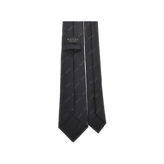 26FW 구찌 실크 자카드 타이 A006WT4E009 Black - GUCCI