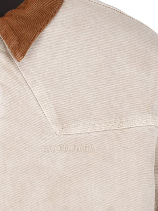 26FW 발렌시아가 빈티지 디스트레스드 코튼 지퍼 워크웨어 자켓 A001RT TSWB2 9501 BEIGE - BALENCIAGA