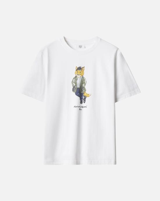 26FW 메종키츠네 반팔 티셔츠 MRMJT22KJ7025 P100 WHITE