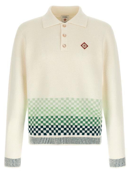  카사블랑카 탑 LDMAW26KW147101BLENDGREENWHITE CREAM