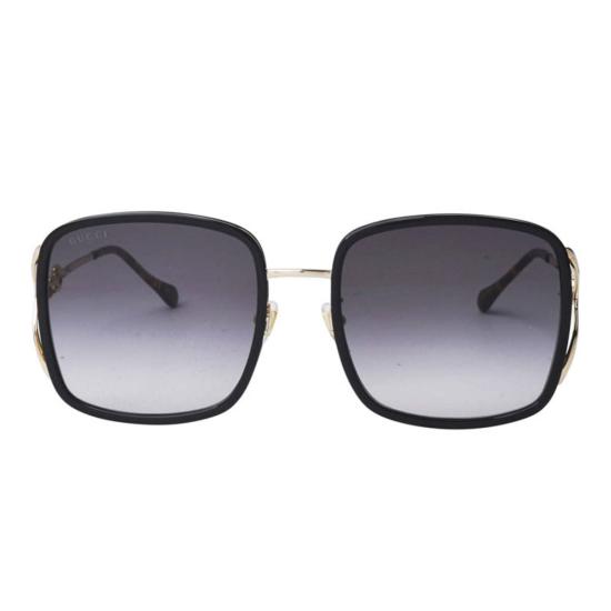  구찌 안경 GG1016 SK001 스퀘어 풀림 선글라스 블랙/그레이 - GUCCI