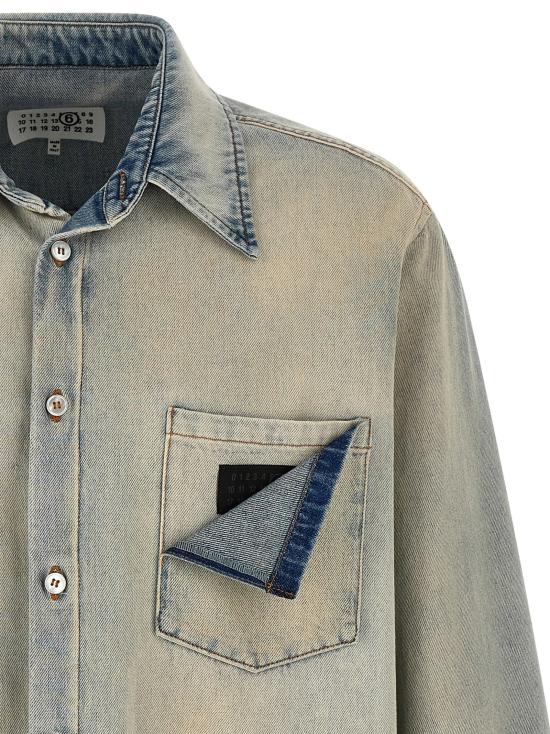  MM6 메종마르지엘라 셔츠 LDSH2DT0062M30055970 BLUE - MM6 MAISON MARGIELA
