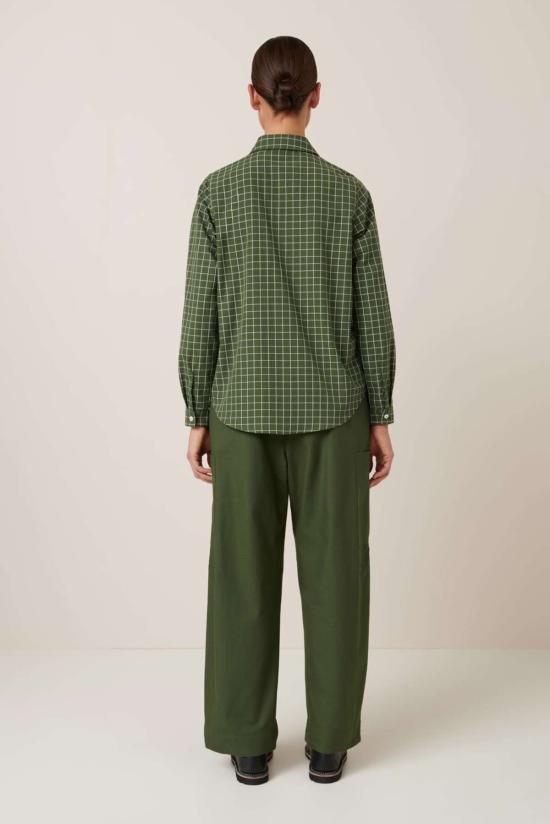  코우토우 탑 데일리 셔츠 포레스트 그리드 - KOWTOW