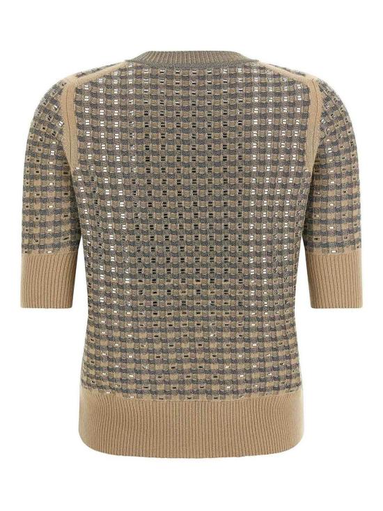 26FW 에르마노 설비노 탑 D495L322CTEJYD4919 BEIGE - ERMANNO SCERVINO