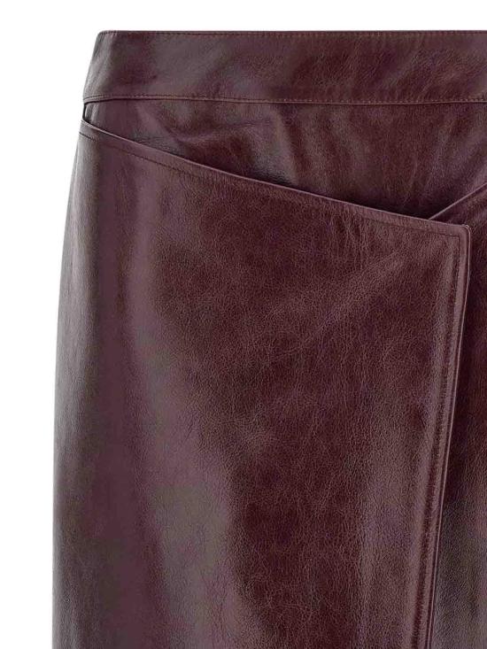 26FW 아르마리움 미디 스커트 ARMTMSK24LE13014BORGOGNA DARK RED - ARMARIUM