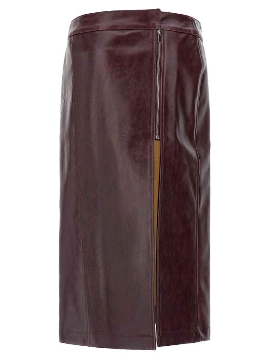 26FW 아르마리움 미디 스커트 ARMTMSK24LE13014BORGOGNA DARK RED - ARMARIUM
