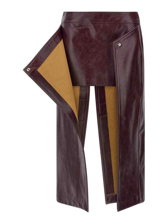 26FW 아르마리움 미디 스커트 ARMTMSK24LE13014BORGOGNA DARK RED - ARMARIUM
