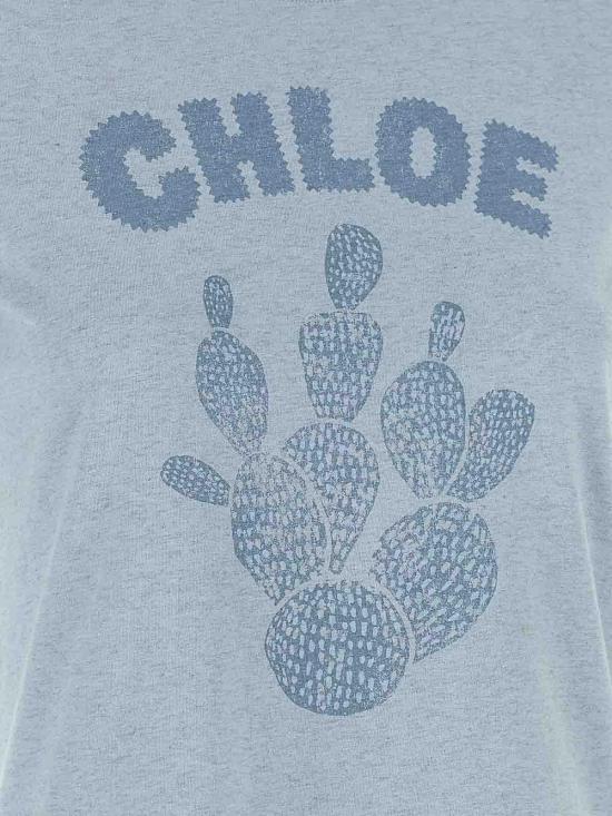 26FW 끌로에 반팔 티셔츠 CH26WJH0878740J LIGHT BLUE - CHLOE