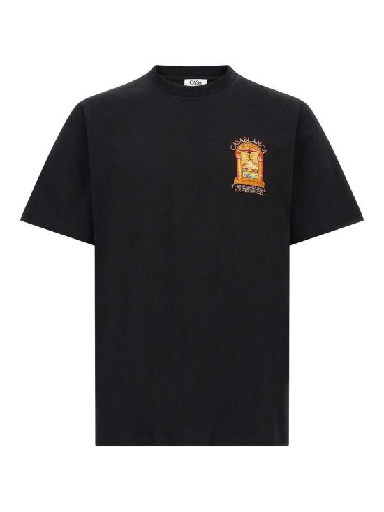 26FW 카사블랑카 반팔 티셔츠 MAW26JTS00113 BLACK