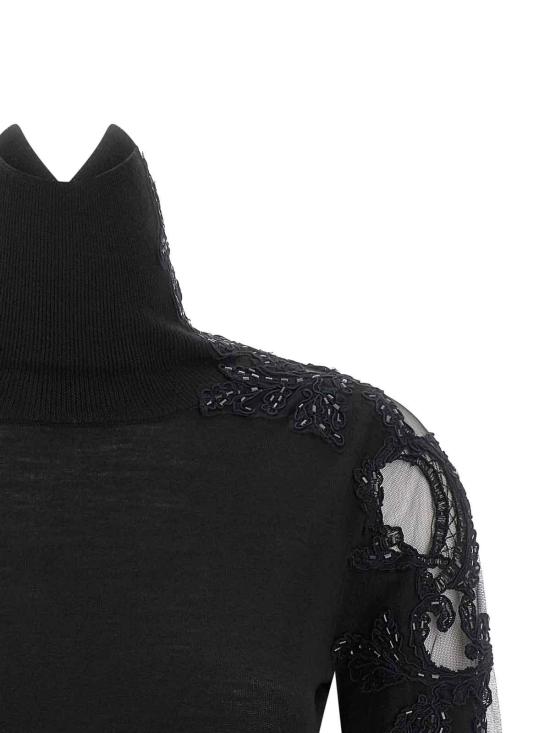 26FW 에르마노 설비노 터틀넥 D495M310APCTATL95708 BLACK - ERMANNO SCERVINO