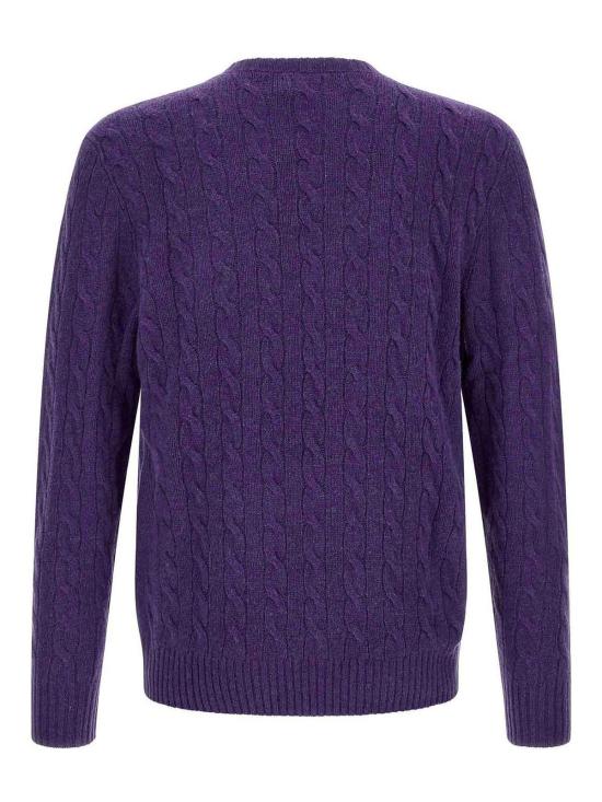 26FW 폴로 랄프로렌 케이블 니트 스웨터 710876762505 PURPLE - POLO RALPH LAUREN