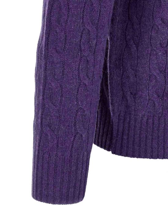 26FW 폴로 랄프로렌 케이블 니트 스웨터 710876762505 PURPLE - POLO RALPH LAUREN