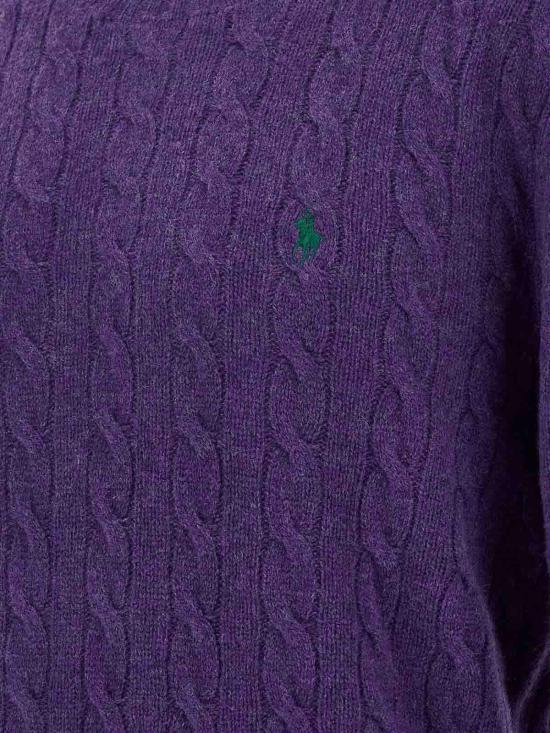 26FW 폴로 랄프로렌 케이블 니트 스웨터 710876762505 PURPLE - POLO RALPH LAUREN