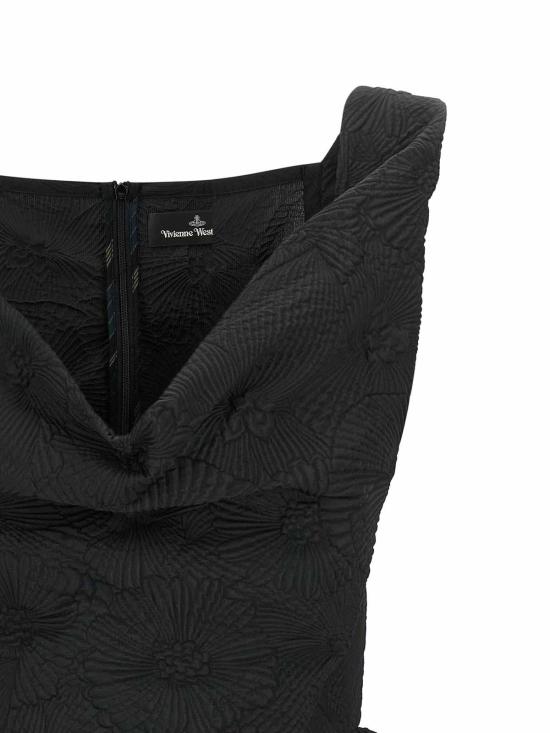 26FW 비비안웨스트우드 선데이 드레이프 미니 드레스 1101039HW01NRN401 BLACK - VIVIENNE WESTWOOD