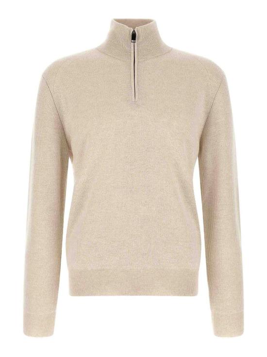 26FW 브리오니 집업 니트 UMS70LOCK129790 BEIGE