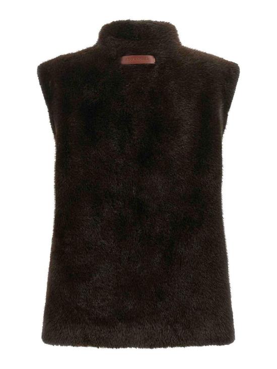  루 안드레아 베스트 MK2588ARMYGREEN BROWN - LOU ANDREA