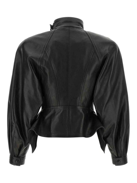 26FW 발망 가죽 자켓 JA00000000010PA BLACK - BALMAIN