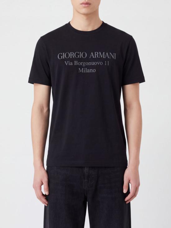 26FW 조르지오 아르마니 반팔 티셔츠 GM004804TE22007 UC001 Black