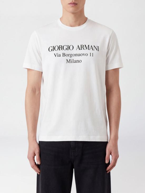26FW 조르지오 아르마니 반팔 티셔츠 GM004804TE22007 U0002 White