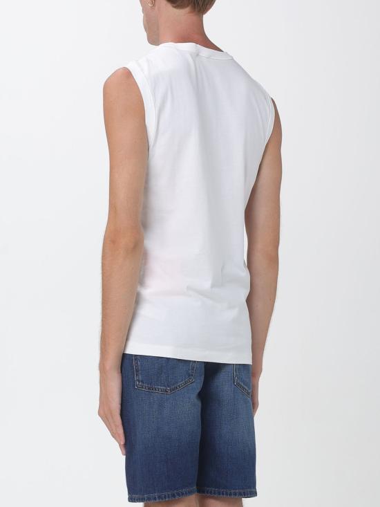 26FW 디젤 심리스 메탈릭 Oval D 코튼 탑 A217430JMBB 141 White - DIESEL