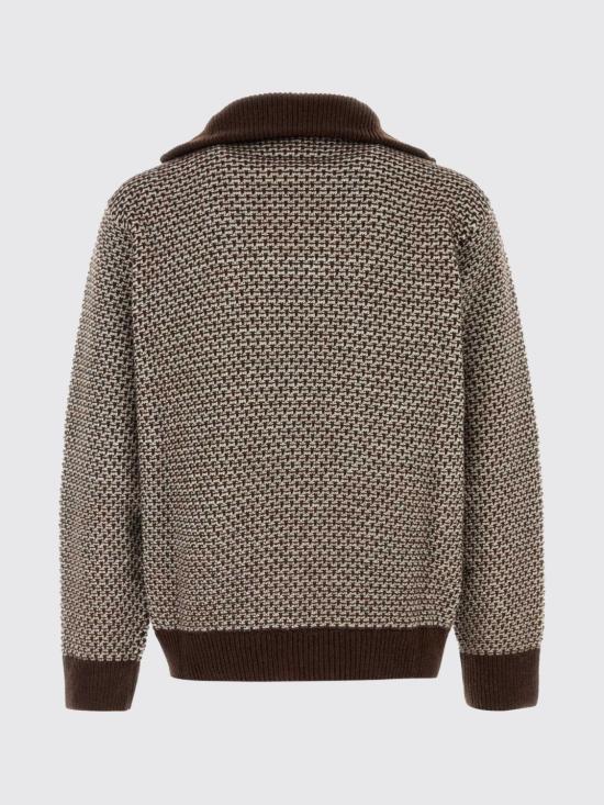 26FW MM6 메종마르지엘라 집업 니트 SH2GL0015M13354 001J Brown - MM6 MAISON MARGIELA