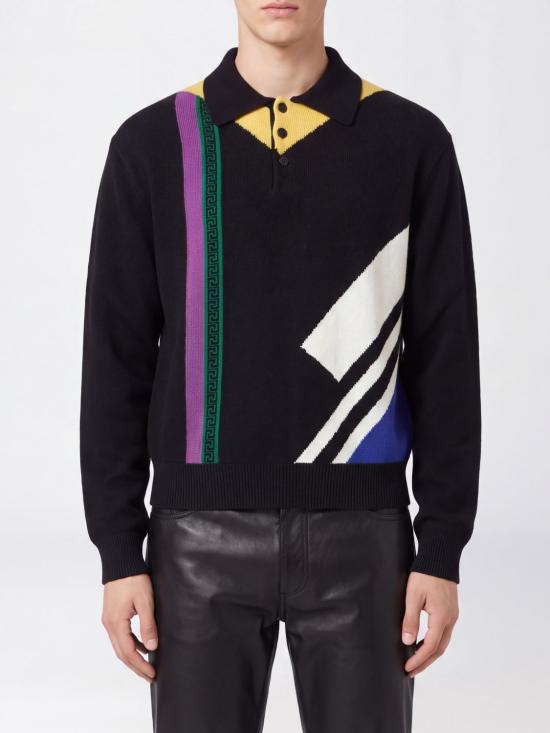 26FW 베르사체 폴로 티셔츠 10268241A19202 1B000 Black