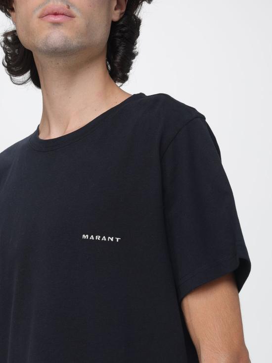 26FW 이자벨마랑 재퍼 플레인 코튼 티셔츠 TS0047HAB3N13H 01BK Black - ISABEL MARANT