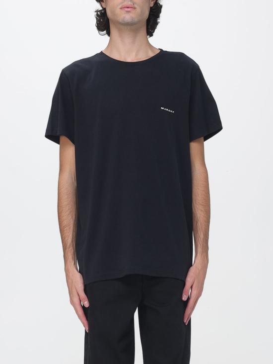 26FW 이자벨마랑 재퍼 플레인 코튼 티셔츠 TS0047HAB3N13H 01BK Black