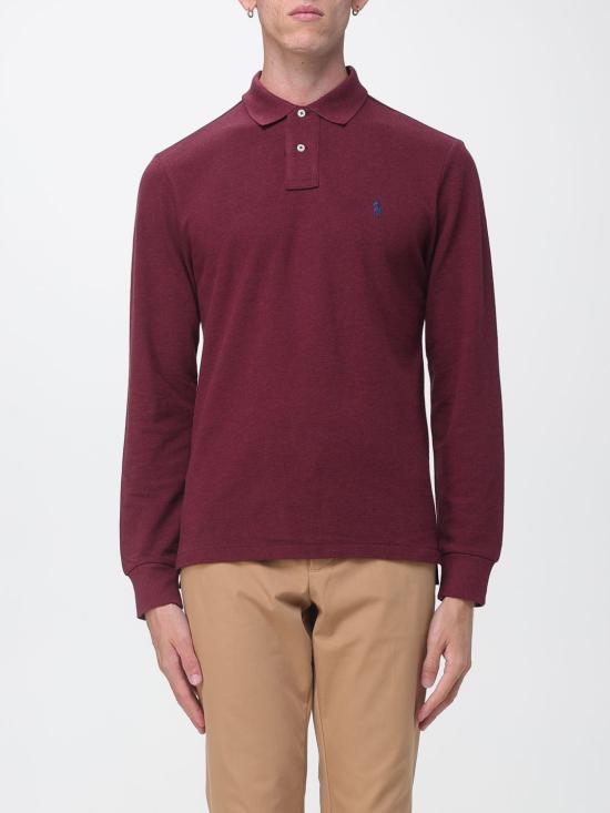 26FW 폴로 랄프로렌 클래식 핏 코튼 폴로 셔츠 710680790 095 Burgundy